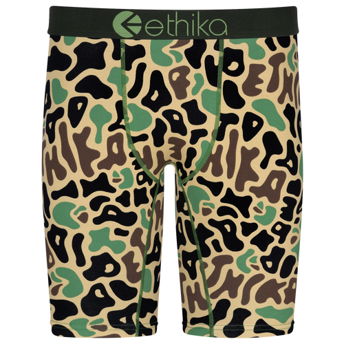 

Ethika Mens Ethika Graphic Briefs - Mens Green/Brown Size XL