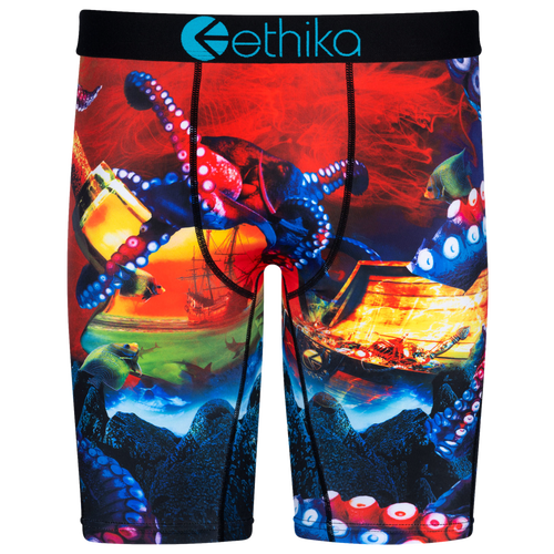 

Ethika Mens Ethika Graphic Briefs - Mens Red/Blue/Black Size L