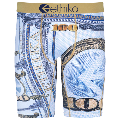 

Ethika Mens Ethika Graphic Briefs - Mens Silver/Gold Size L