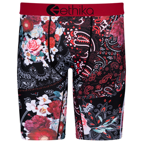 

Ethika Mens Ethika Graphic Briefs - Mens Red/Black Size L