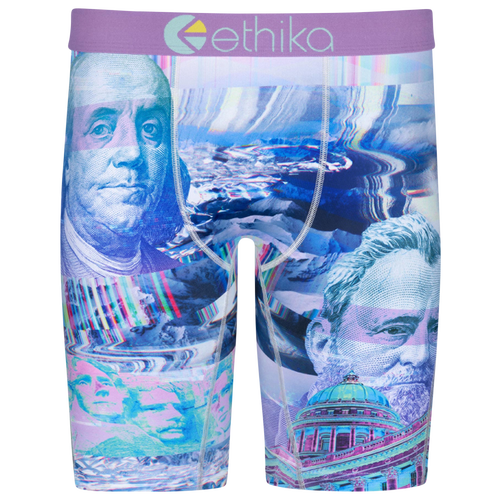 

Ethika Mens Ethika Benji Glitchin Underwear - Mens Blue/Purple Size M