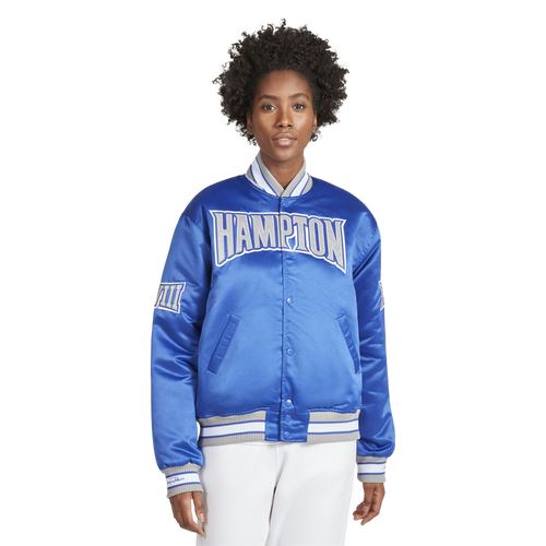 

Campus Remix Mens Campus Remix Hampton University Satin Jacket - Mens Blue/White Size M