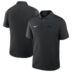 Men's - Nike Marlins Victory Polo - Black