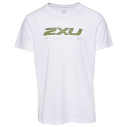 Men's - 2XU Contender T-Shirt - White/Glade