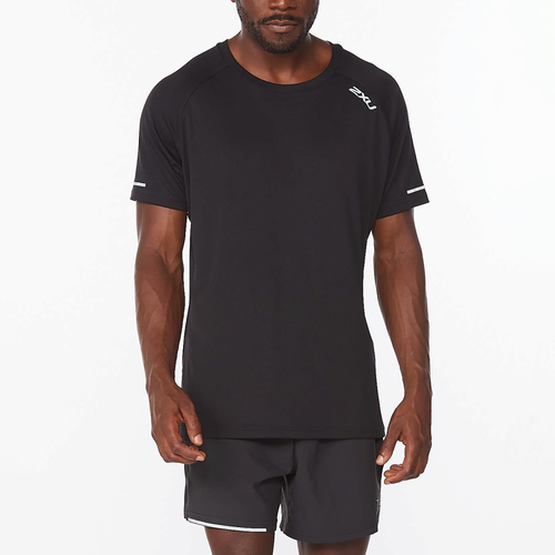 

2XU Mens 2XU Aero Tee - Mens Black/Silver Reflective Size S