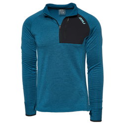 Men's - 2XU Ignition 1/4 Zip - Oceanside/Porcelain Reflective