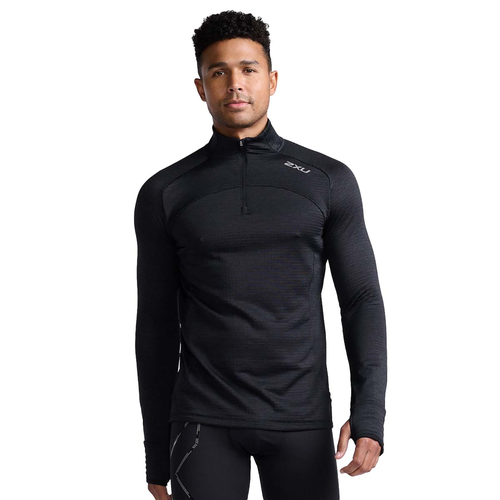 

2XU Mens 2XU Ignition 1/4 Zip - Mens Black/Silver Size M