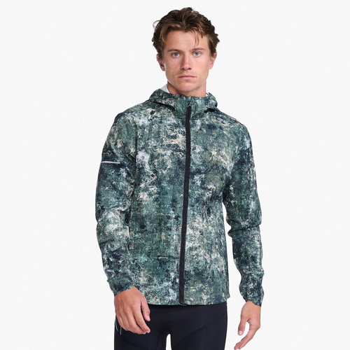 

2XU Mens 2XU Aero Jacket - Mens Trailscape Moss/Silver Reflective Size L