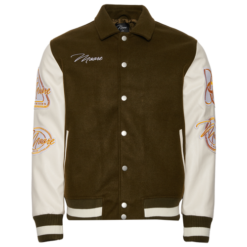 

Less Is Moore Mens Less Is Moore Varsity Jacket - Mens Olive/Olive Size M