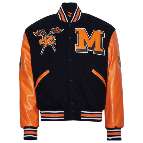 

Campus Remix Mens Campus Remix Morgan State University Varsity Jacket - Mens Orange/Blue Size L