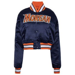 Women's - Campus Remix Morgan State University Satin Jacket - Blue/Orange