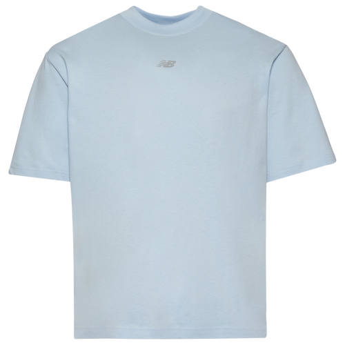 New Balance Mens Oversized Center Logo T-Shirt - - Blue