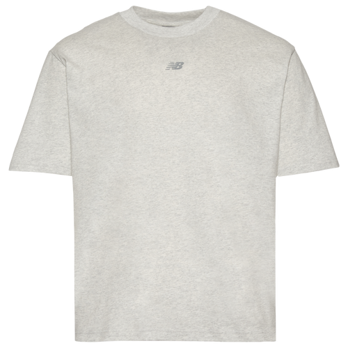 New Balance Mens Oversized Center Logo T-Shirt - - Gray