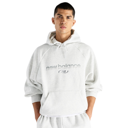 Men's - New Balance Trackside Pullover Hoodie - Heather Grey/Ash