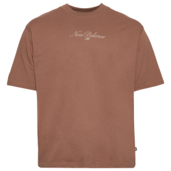 Men's - New Balance Script T-Shirt - Mushroom/Mushroom