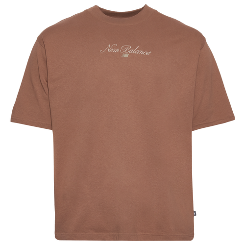 MENS - New Balance Script T-Shirt - Mushroom