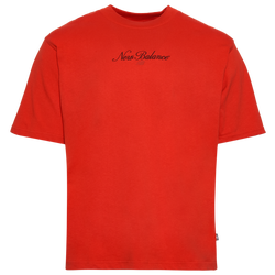 Men's - New Balance Script T-Shirt - Tomato/Tomato