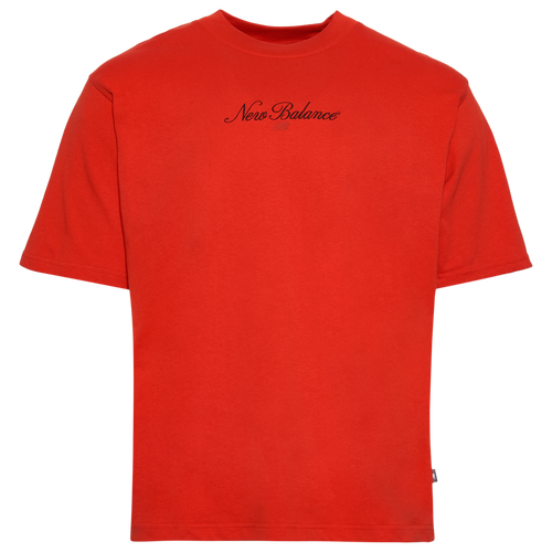 MENS - New Balance Script T-Shirt - Tomato