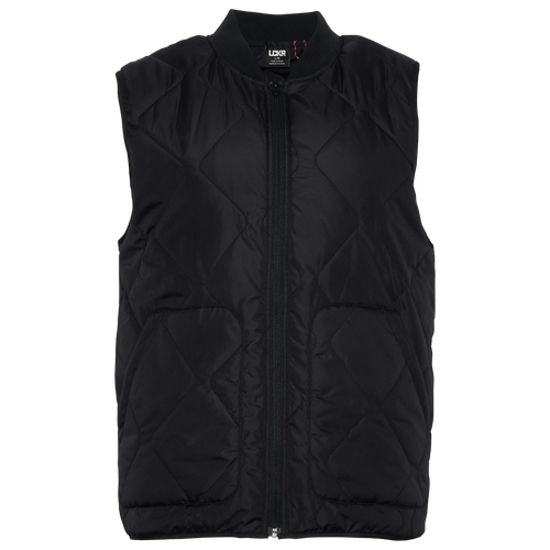 Lckr Mens  Ontario Quilted Vest In Black/black