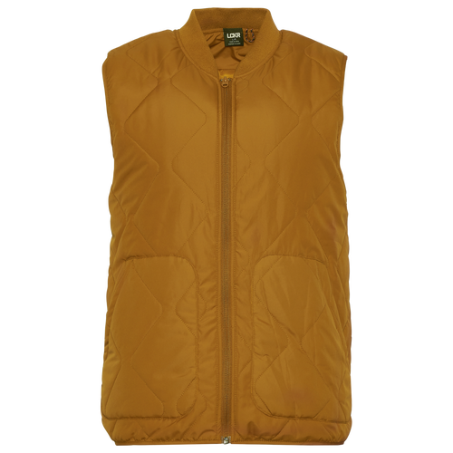 Lckr Mens  Ontario Quilted Vest In Whole Grain/whole Grain
