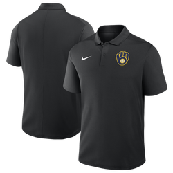 Men's - Nike Brewers Victory Polo - Black