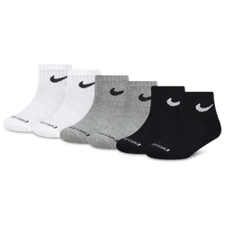 Boys' Preschool - Nike Performance Basic Ankle Socks 6 Pack - Grey/Black/White