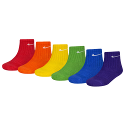 Boys' Grade School - Nike Dri-Fit Performance Basic Crew Socks - Multi/Multi