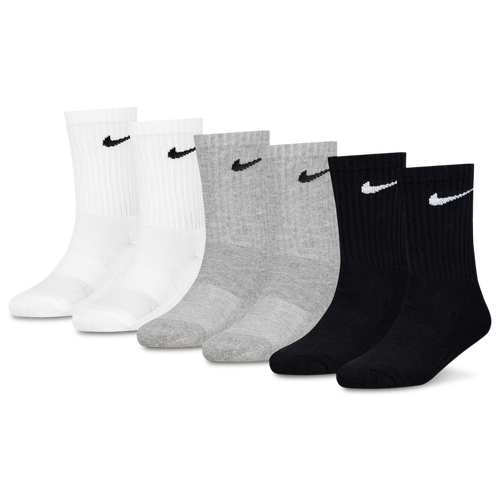 Nike 6 Pack Dri-FIT Performance Basic Crew Socks - Nike Dark Grey Heather/Black