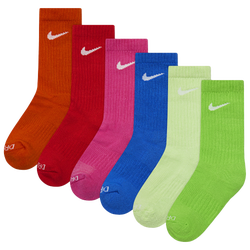 Boys' Preschool - Nike 6 Pack Dri-FIT Performance Basic Crew Socks - Barely Volt