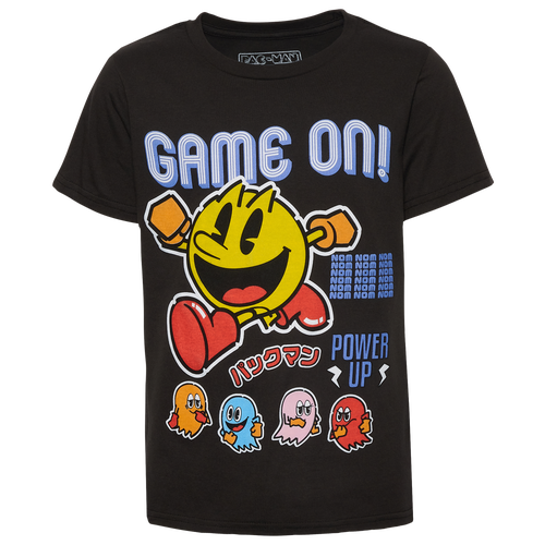 

Boys Pac Man Pac Man Pac Man Sticker Culture T-Shirt - Boys' Grade School Black/Black Size M