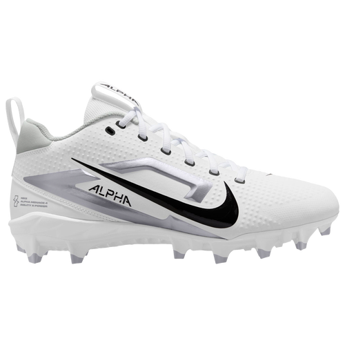 

Nike Mens Nike Alpha Menace 4 Varsity - Mens Football Shoes White/Black/Grey Size 11.0