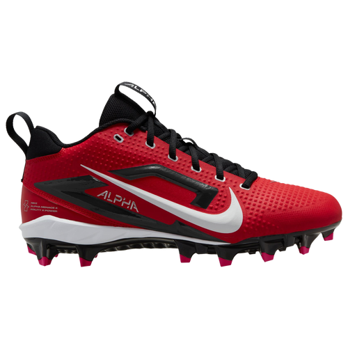 

Nike Mens Nike Alpha Menace 4 Varsity - Mens Football Shoes Red/Silver/White Size 12.0