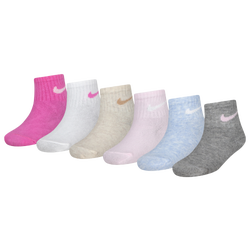 Girls' Infant - Nike Logo Pack Toddler Socks - Pink/White/Black