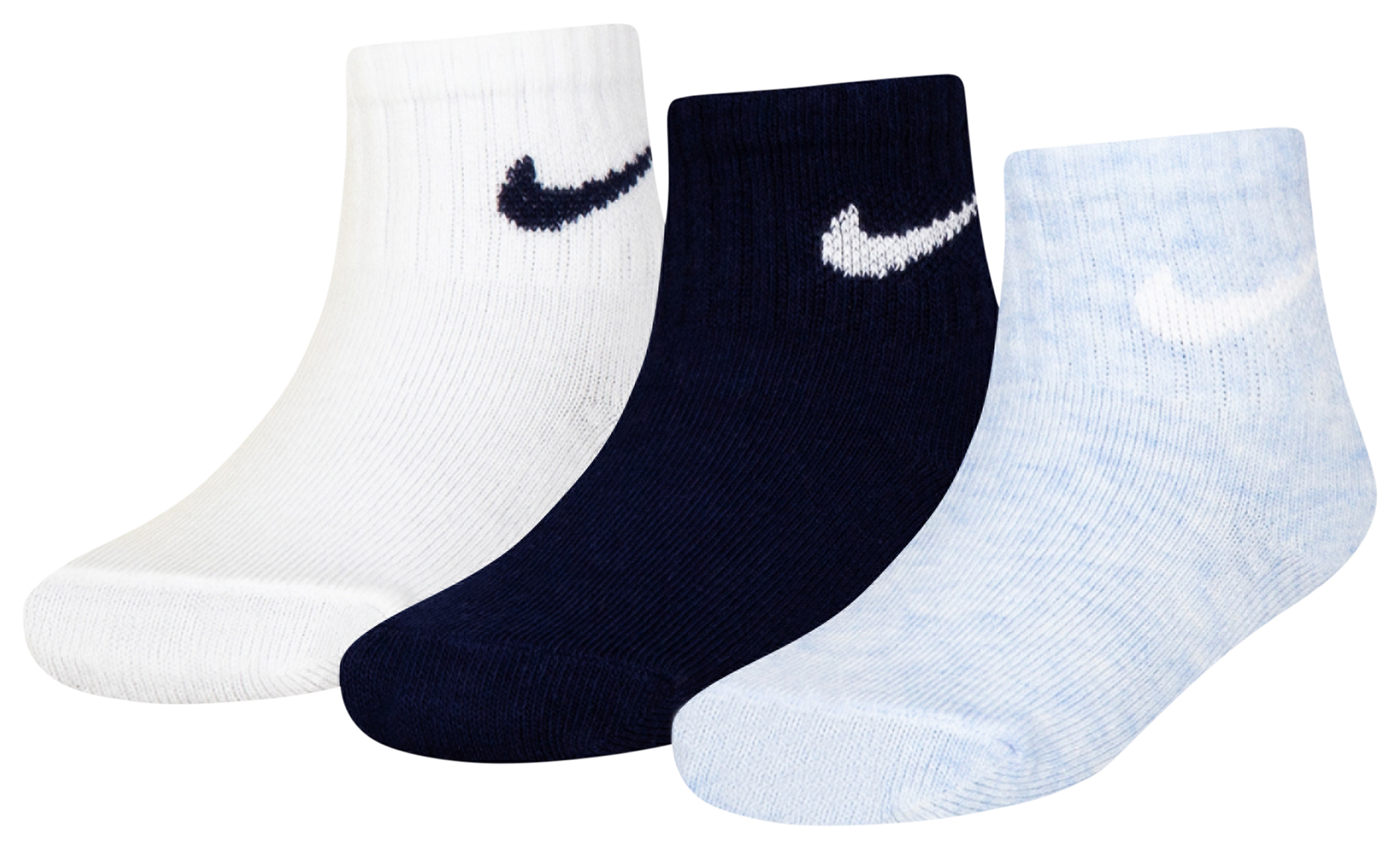 Nike white swoosh logo 3 pack ankle socks