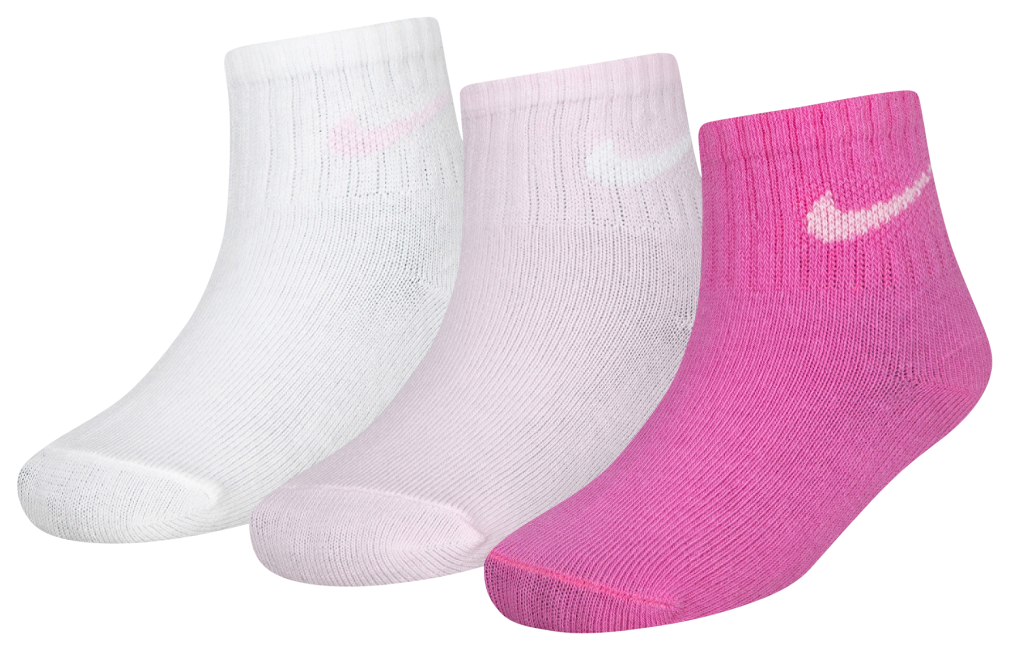 White nike socks 2024 with pink swoosh