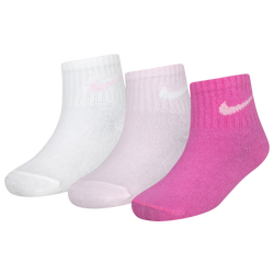 Girls' Infant - Nike Core Swoosh 3 Pack Gripper Socks - Pink/White