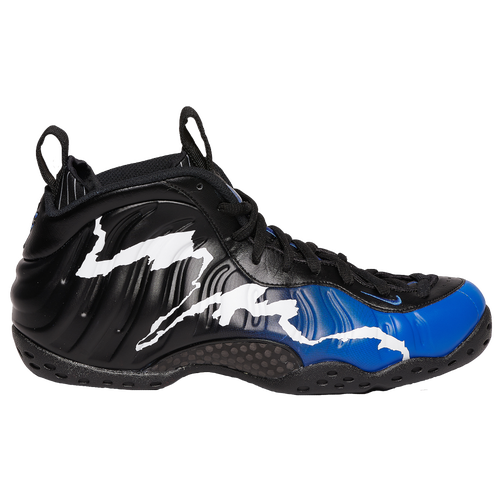 Shop Nike Mens  Air Foamposite One In Black/game Royal/white