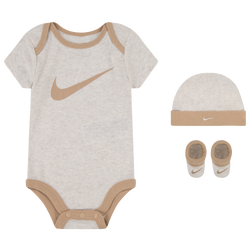 Boys' Infant - Nike Swoosh 3 Piece Box Set - Pale Ivory Heather