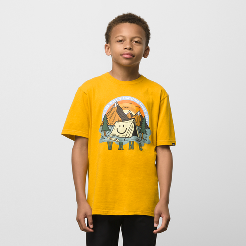 

Boys Vans Vans Vibes T-Shirt - Boys' Grade School Yellow/Multi Size S