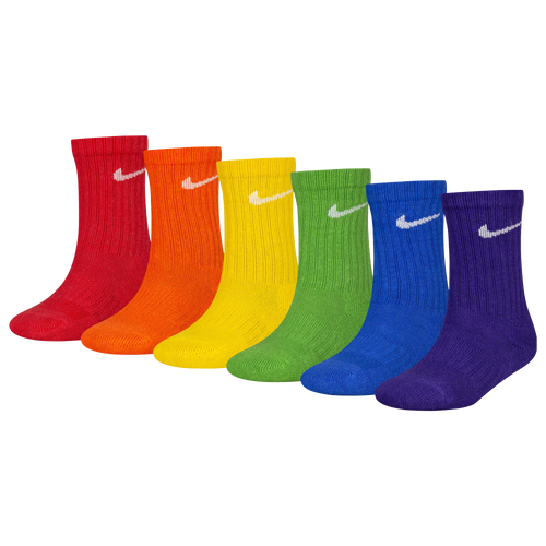  - Nike Dri-FIT Perf Basic Crew 6 Pack Socks - Multi