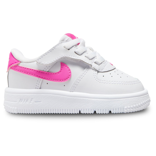 

Nike Boys Nike Air Force 1 Low EasyOn - Boys' Toddler Basketball Shoes White/Laser Fuchsia Size 2.0