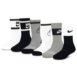Boys' Preschool - Nike Retro 6 Pack Crew Socks - White
