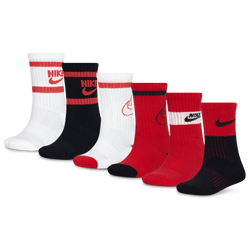 Boys' Preschool - Nike Retro 6 Pack Crew Socks - University Red/White