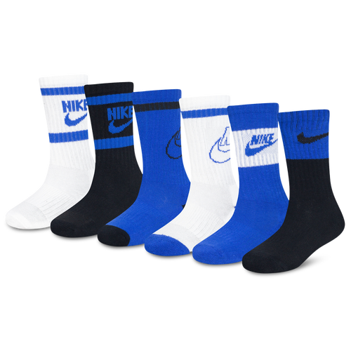 Nike Boys Nike Retro 6 Pack Crew Socks - Boys' Preschool Game Royal Size XS
