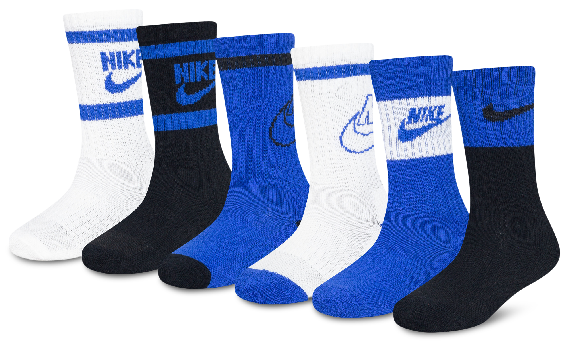 Nike Retro 6 Pack Crew Socks - Boys' Preschool