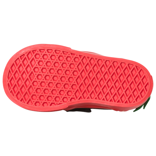 Red black and white velcro vans sales