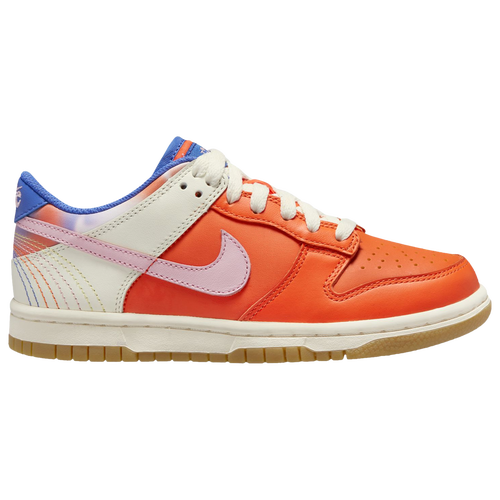 

Nike Girls Nike Dunk Low SE - Girls' Grade School Basketball Shoes Safety Orange/Blue Joy/Medium Soft Pink Size 06.0