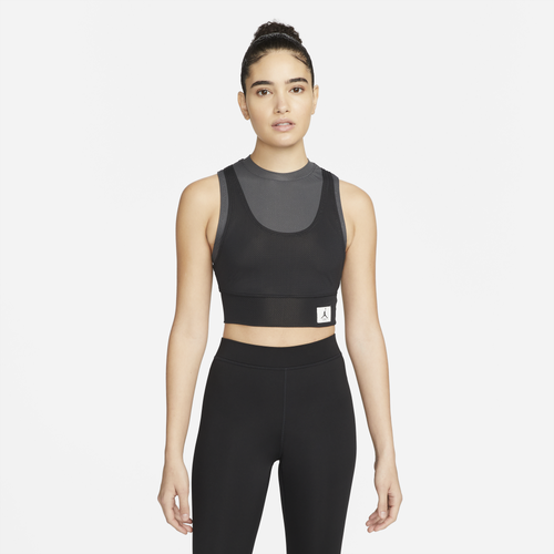 

Jordan Womens Jordan ESS 22 Crop Top - Womens Gray/Black Size XL