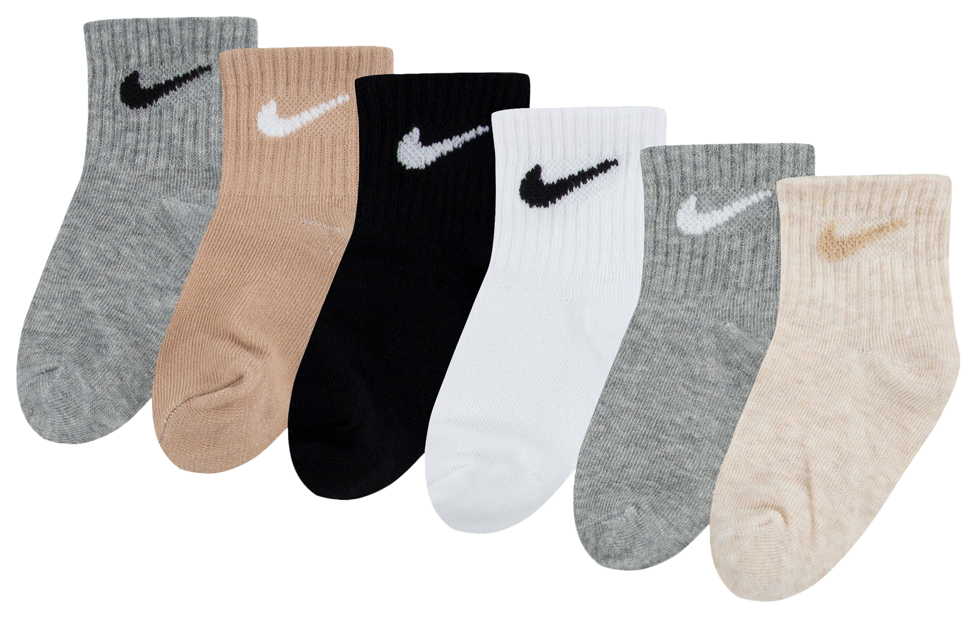 Nike Swoosh 6 Pack Ankle Socks - Boys' Infant