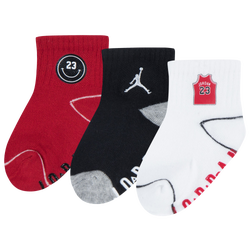 Youth - Jordan Icon Patches 3 Pack Gripper Socks - Black/Red